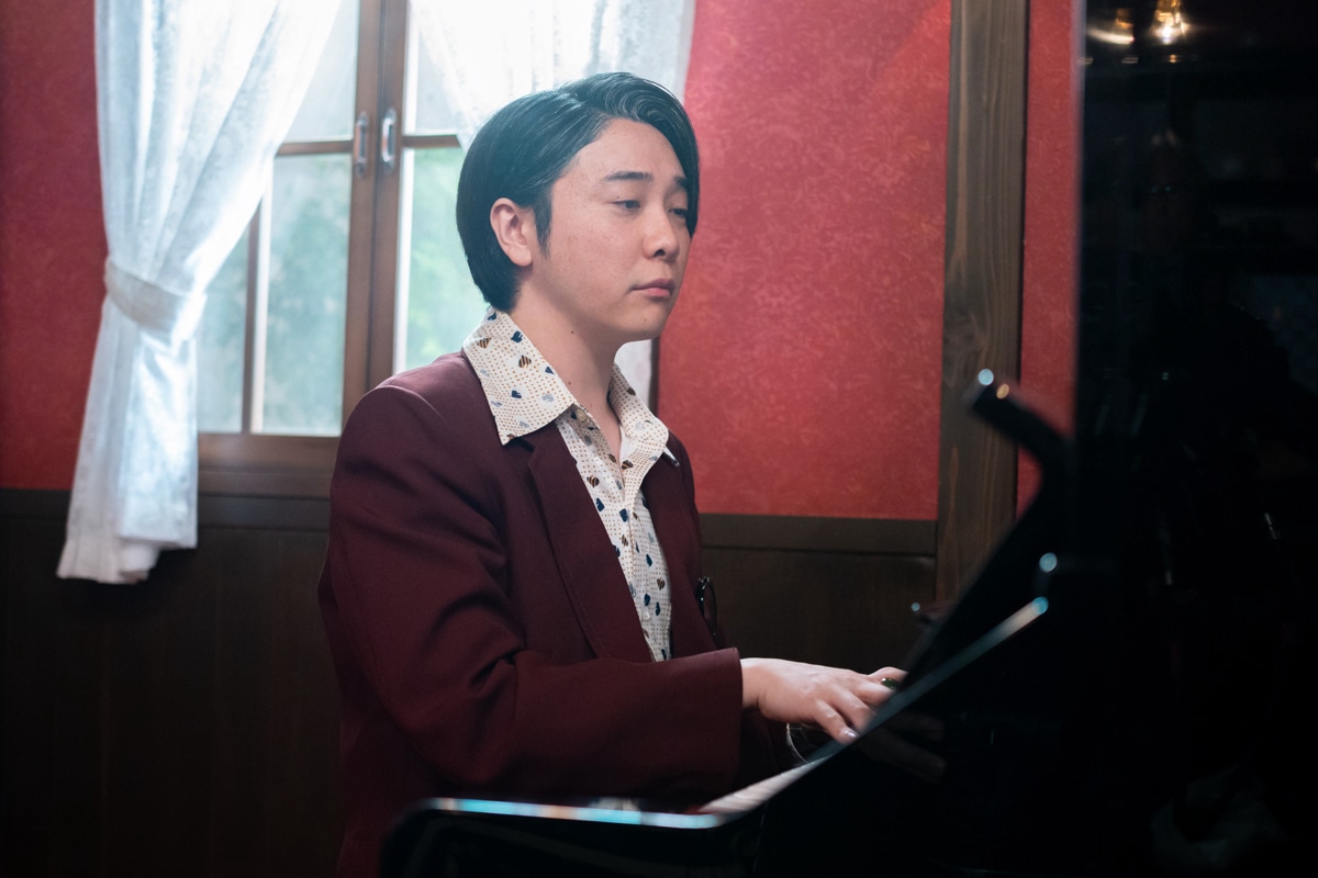連続テレビ小説「あんぱん」特別編 スピンオフドラマ第3回「男たちの行進曲」の場面写真。大森元貴演じるいせたくや
