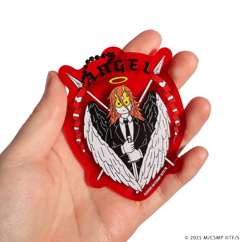 劇場版「チェンソーマン レゼ篇」ナタリーストアオリジナルTシャツに付属するキーホルダー