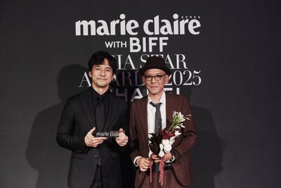 BIFF with Marie Claire Asia Star Awardsに出席した西島秀俊（左）、真利子哲也（右）