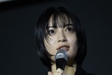 第30回釜山国際映画祭での「万事快調<オール・グリーンズ>」ワールドプレミア舞台挨拶に登壇した吉田美月喜
