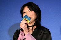 映画「ストロベリームーン 余命半年の恋」完成披露試写会に登壇した田中麗奈。桜井萌の母親・桜井美代子を演じている