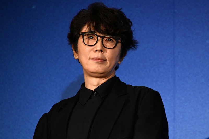 映画「ストロベリームーン 余命半年の恋」完成披露試写会に登壇したユースケ・サンタマリア。桜井萌の父親・桜井康介を演じている