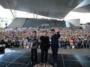 第30回釜山国際映画際で9月21日に行われた「国宝」オープントークの様子。左から黒川想矢、吉沢亮、李相日