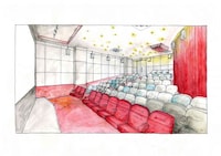 ロードショー・映画館サブスク制のハイブリッド型ミニシアター「CineMalice（シネマリス）」シアター1スケッチ