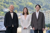 第73回サンセバスチャン国際映画祭に参加した関友太郎（左）、中村アン（中央）、平瀬謙太朗（右）