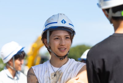 映画「男神」メイキング写真。山下裕斗を演じた岩橋玄樹