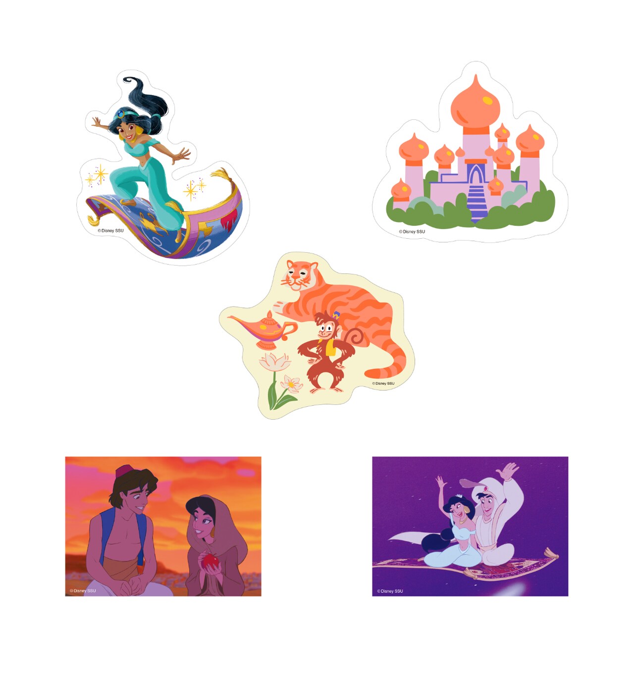 J賞のダイカットステッカーセット（全6種） - ディズニー作品の