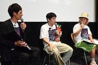 「ホウセンカ」トークショーの様子。左から村田秀亮、木下麦、中山功太