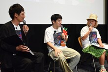 「ホウセンカ」トークショーの様子。左から村田秀亮、木下麦、中山功太