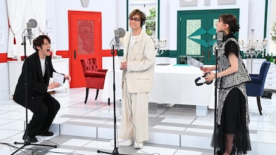 「ビストロボイス」10月3日にリピート放送される回に出演した宮野真守（左）、山寺宏一（中央）、朴璐美（右）