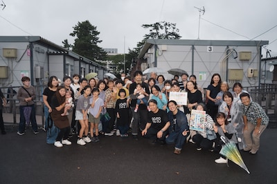 「cinema bird in 石川県奥能登」での仮設住宅訪問の様子
