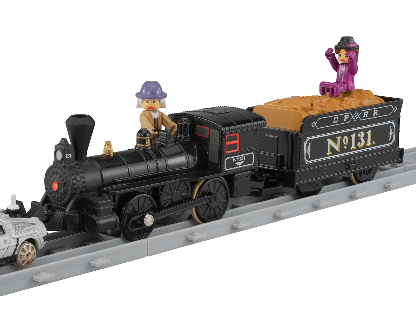 タカラトミー「プラレール バック・トゥ・ザ・フューチャーPART3 蒸気機関車131号＆タイムマシン」のイメージ