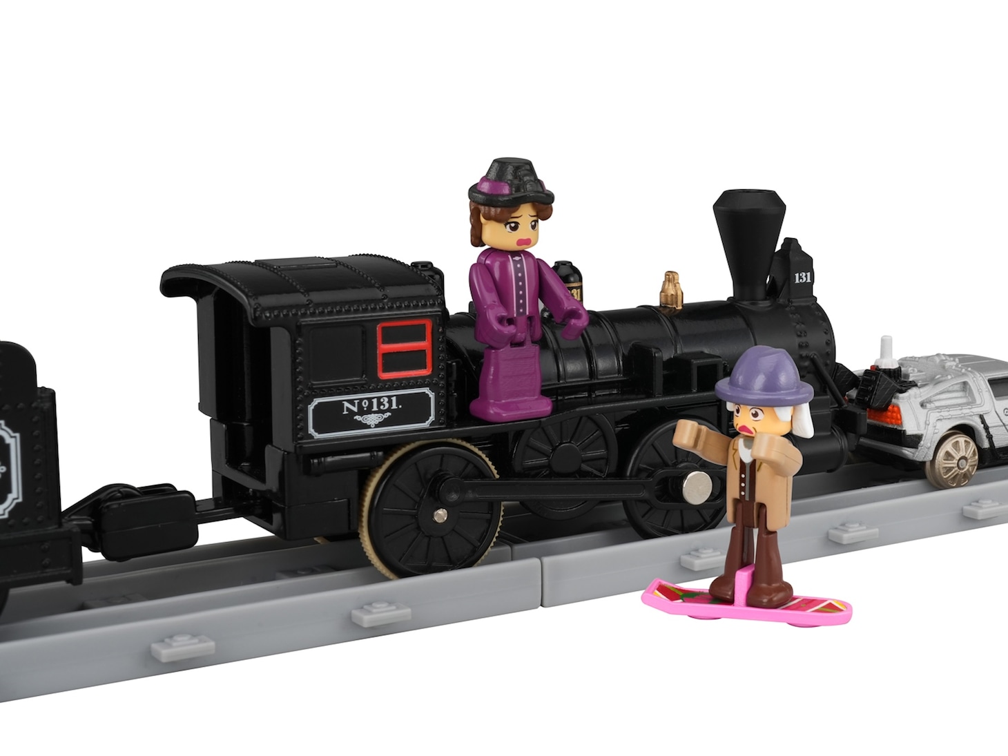 タカラトミー「プラレール バック・トゥ・ザ・フューチャーPART3 蒸気機関車131号＆タイムマシン」のイメージ