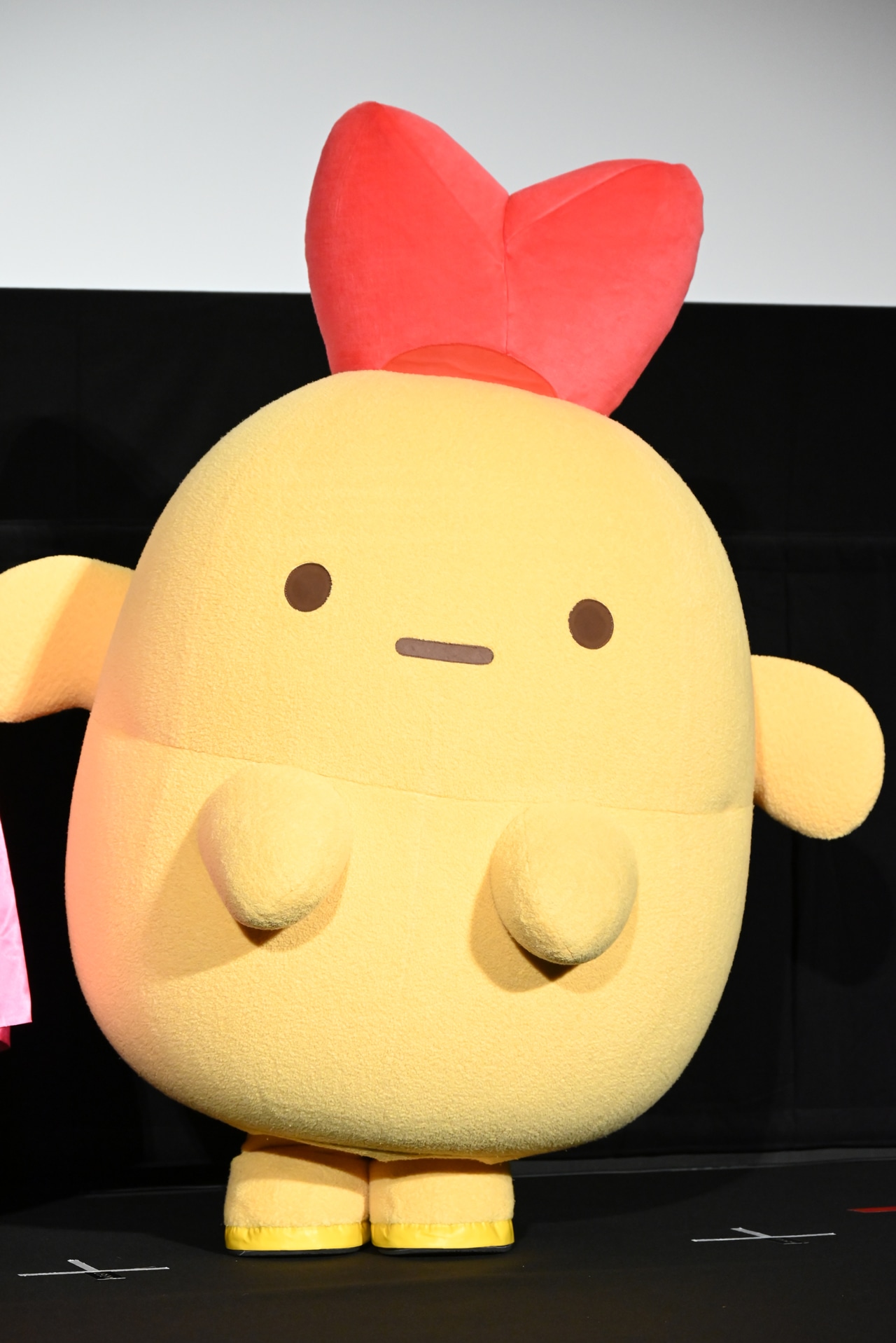 ムービーカメラでの撮影中、しろくまと同じくゆっくり揺れていたえびふらいのしっぽ