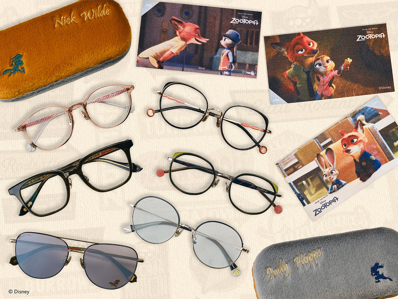 ズートピア」デザインのアイウェアがJINSから発売、全6型12種