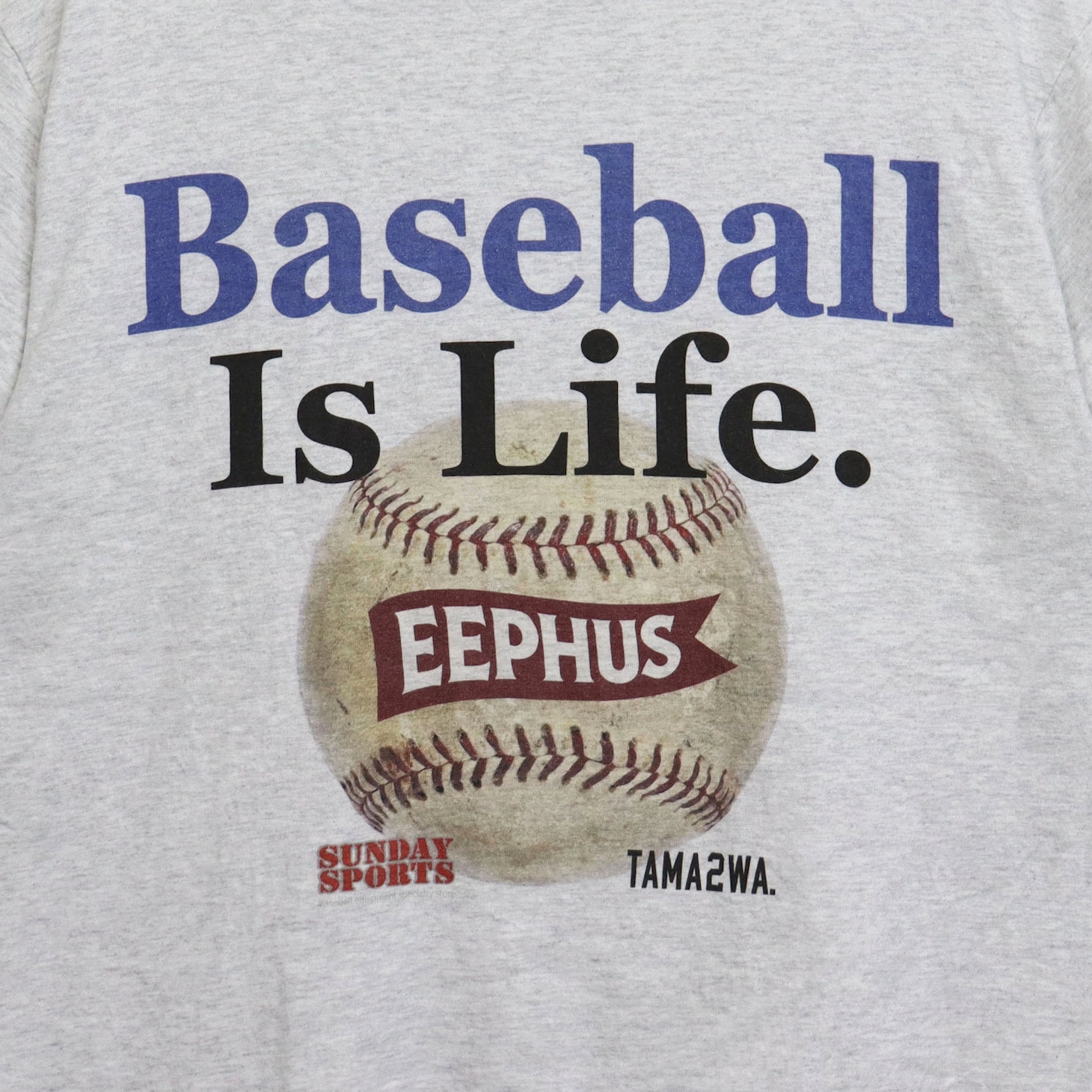 「さよならはスローボールで」×TAMANIWAのタイアップTシャツ（グレー / 税込5940円）