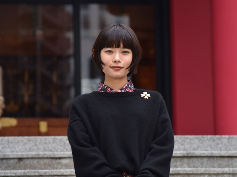 「ミーツ・ザ・ワールド」ヒット祈願イベントでの杉咲花