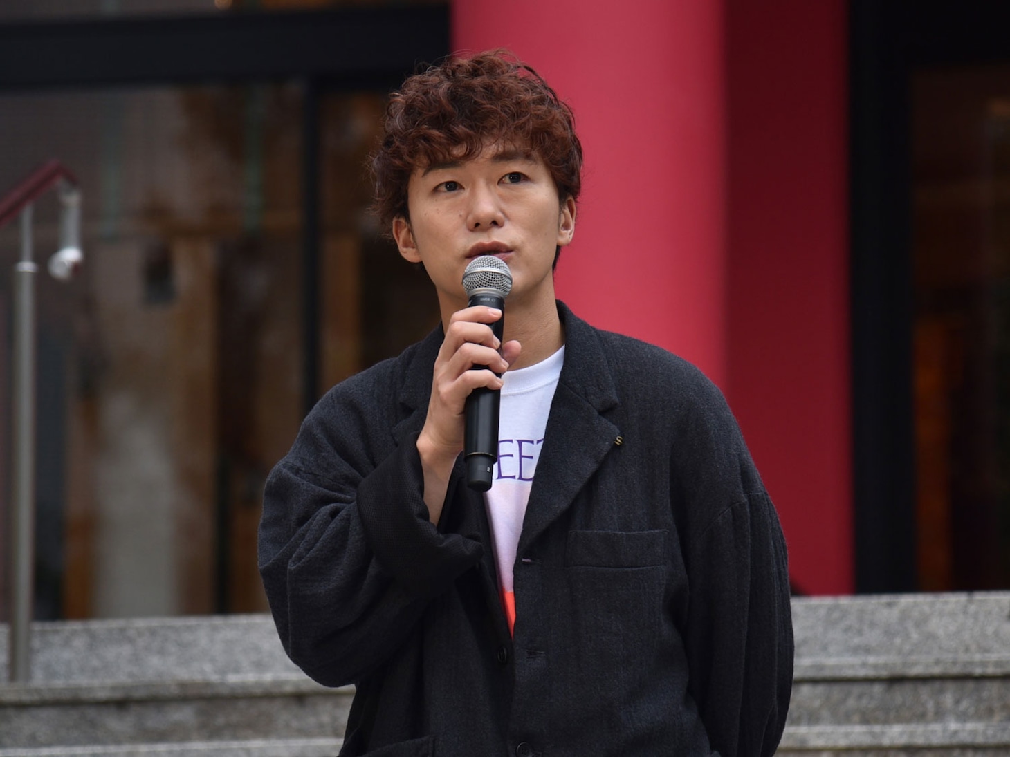 「ミーツ・ザ・ワールド」ヒット祈願イベントでの松居大悟