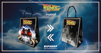 「バック・トゥ・ザ・フューチャー」とHIPSHOPのコラボアンダーウェアを店頭で購入した人に贈られるオリジナルショッパー