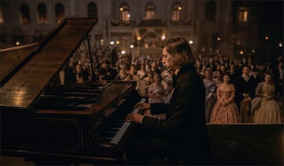 「ショパン、ショパン！」場面写真 AKSON STUDIO SP. ZOO, WYTWÓRNIA FILMÓW FABULARNYCH WE WROCAWIU CANAL+ POLSKA S.A> DOLNOŚLẠSKIE CENTRUM FILMMOWE EC1 LODZ MAZOWIECKI INSTYTUT KULTURY NARODOWY INSTYTUT FRYDERYKA CHOPIINA INSTYTUCJA FILMOWA SILESIA FILM ©2025