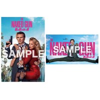 Amazon.co.jp限定で手にに入る、「裸の銃を持つ男」Blu-ray+DVDセット購入特典のビジュアルシート2枚セット