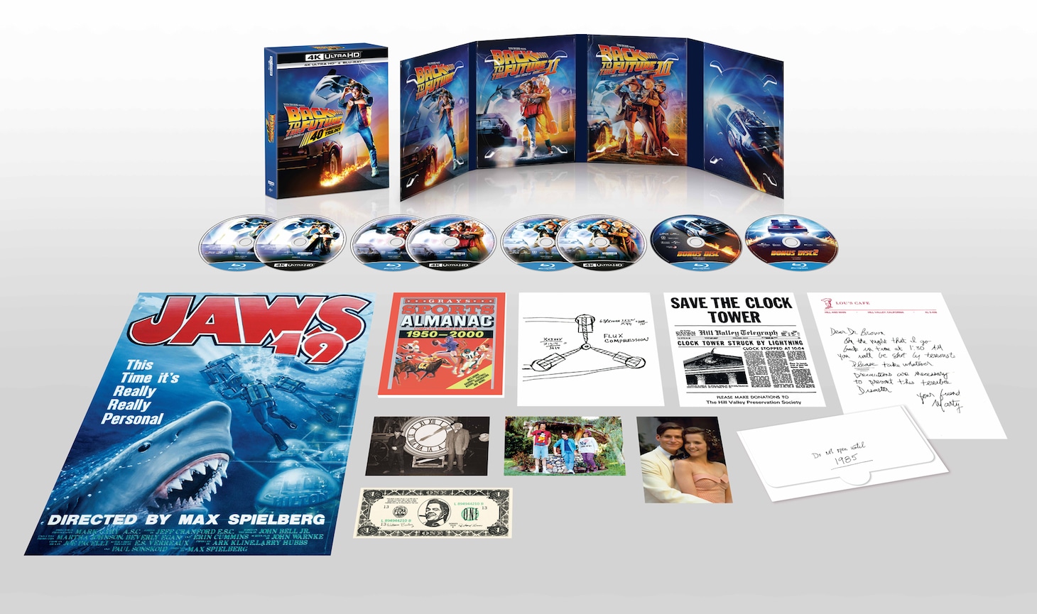 「バック・トゥ・ザ・フューチャー トリロジー 40thアニバーサリー・デラックス・エディション 4K UHD＋ブルーレイ セット」展開図