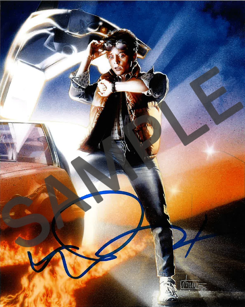 マイケル・J・フォックスのサイン入りポートレート ©2025 Tokyo comic