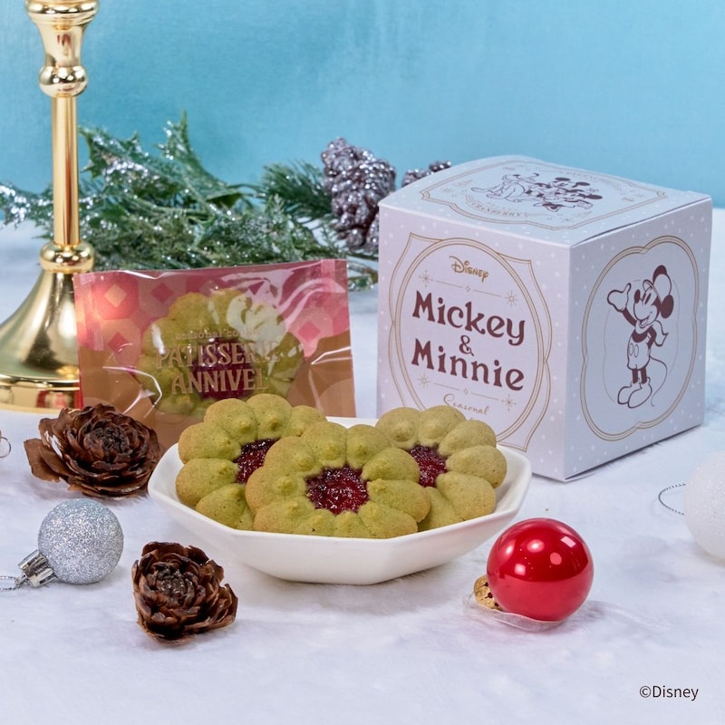 季節限定「シーズナルクッキー / ミッキー＆ミニー」Holiday Magic ピスタチオ＆クランベリークッキー（税込1080円）