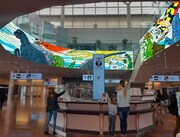 羽田空港第3ターミナルの2階到着ロビーインフォメーションカウンター上部完成イメージ