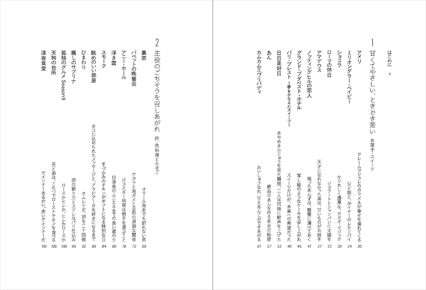 「ごちそうシネマ─映画とドラマのおいしい話」目次