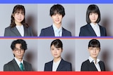 ドラマ「プロパガンダゲーム」の新キャスト。上段左から香坂優花役の莉子、椎名瑞樹役の曽野舜太、織笠藍役の志田こはく。下段左から国友幹夫役の諏訪珠理、樫本成美役の工藤美桜、越智小夜香役の祷キララ。
