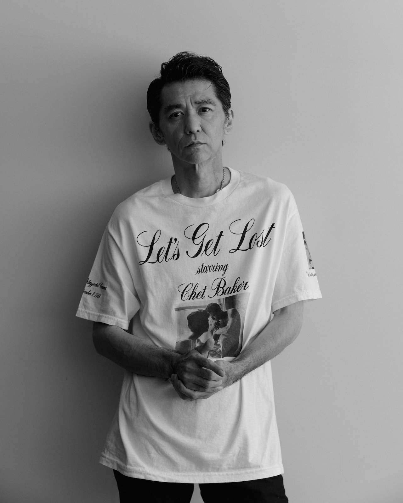 XXL Let's get Lost × weber T shirt 村上淳 Let's get Lost × weber] T shirt（Monochrome）税込1万7800円（撮影