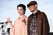 「母なる大地」Q&Aの様子。左からファン・ビンビン（范冰冰）、チョン・キット・アン（張吉安）