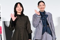 映画「白の花実」アジアン・プレミアの様子。左から坂本悠花里、美絽