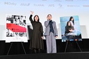 映画「白の花実」アジアン・プレミアの様子。左から坂本悠花里、美絽