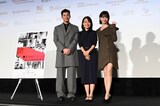 香港映画「私の愛のかたち」（原題「像我這樣的愛情」）Q&Aの様子。左からカルロス・チャン（陳家楽）、タム・ワイチン（譚惠貞）、フィッシュ・リウ（廖子妤）