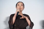 「金髪」舞台挨拶に登壇した山田真歩