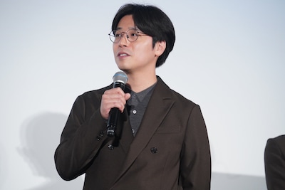 「金髪」舞台挨拶に登壇した田村健太郎