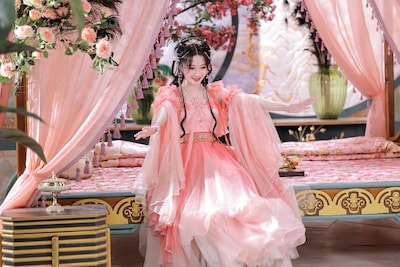 中国ドラマ「明日なき皇子の救世主は運命のプリンセス」より、ジョン・ユエユエ（郑月月）演じるニン・チューシー（寧初曦）。彼女はある日、小説の世界に入り込み、悪女キャラの越曦に憑依してしまう