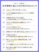 松本穂香が選んだ10年間の10大トピック