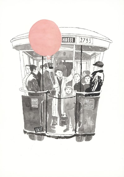 松本大洋による、「赤い風船」をイメージした描き下ろしイラスト