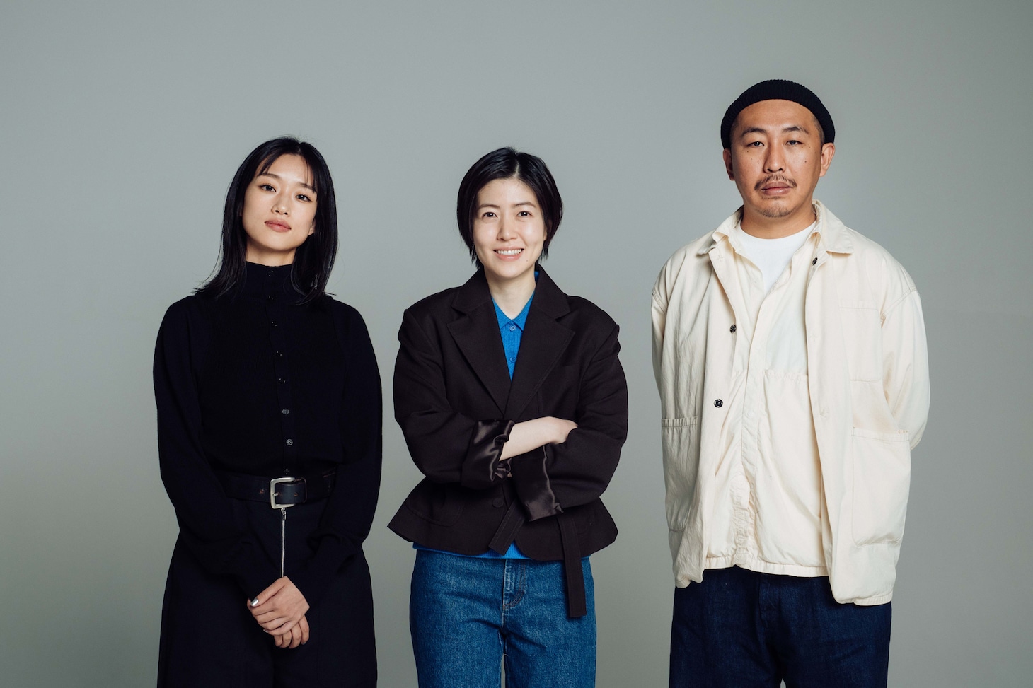 左から河合優実、シム・ウンギョン、三宅唱