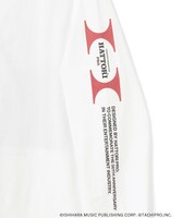 舘ひろしデビュー50周年記念ポップアップショップで販売される、Hattori Pro.（服部プロ）コラボのLong Sleeve Tの袖デザイン（サイズ：M、L、XL、XXL / 税込1万2100円）