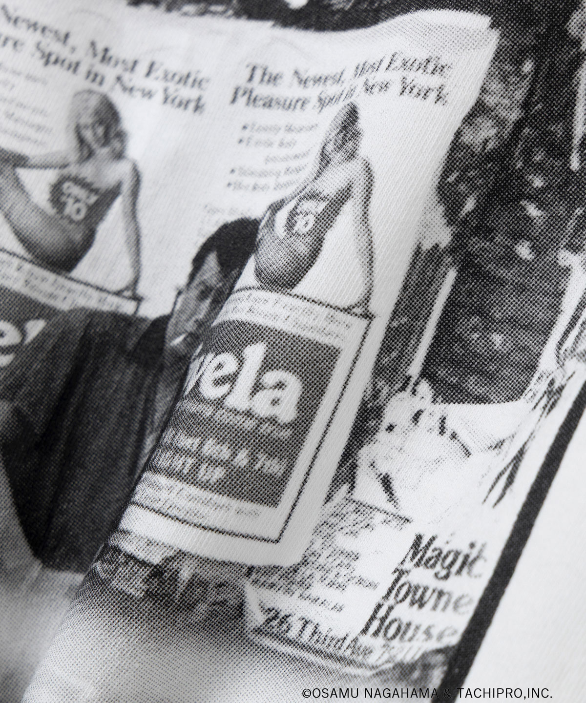 舘ひろしデビュー50周年記念ポップアップショップで販売される、NEIGHBORHOOD（ネイバーフッド）コラボTシャツのデザイン（サイズ：M、L、XL、XXL / 税込1万4300円）