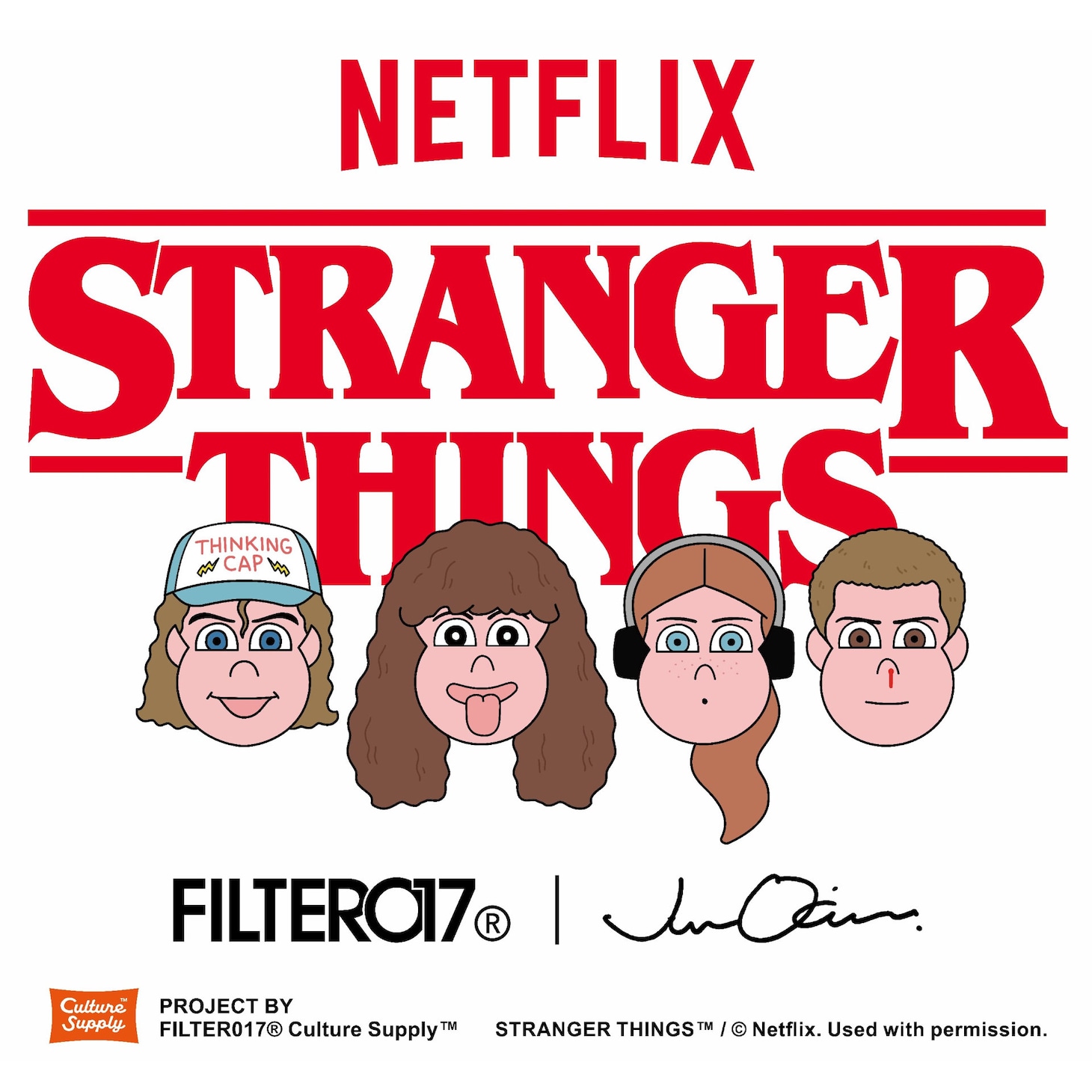 「ストレンジャー・シングス 未知の世界」とFILTER017・JUN OSONのコラボビジュアル