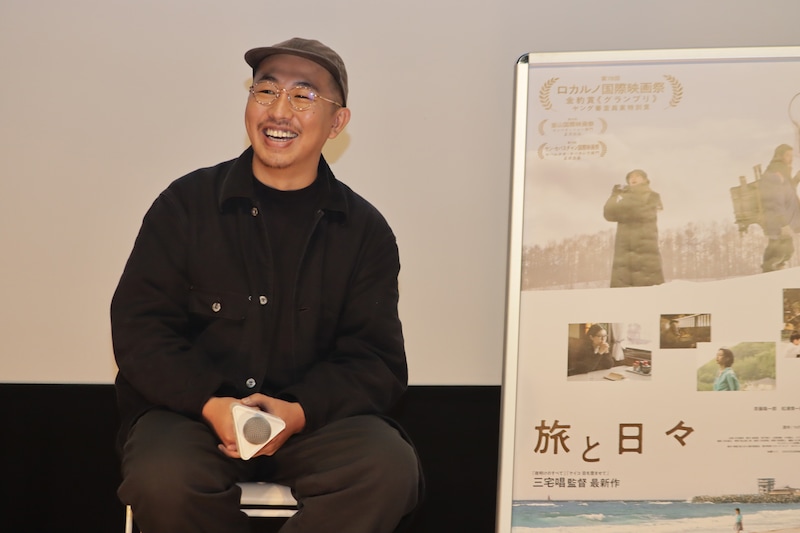 東京・テアトル新宿で行われたQ&Aに登壇した三宅唱