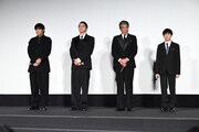左から藤井道人、眞栄田郷敦、舘ひろし、尾上眞秀