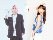 アニメ映画「白蛇：浮生」で人望が厚い医師・仙を演じる佐久間大介（Snow Man）と、白蛇の妖怪・白を演じる三森すずこ。