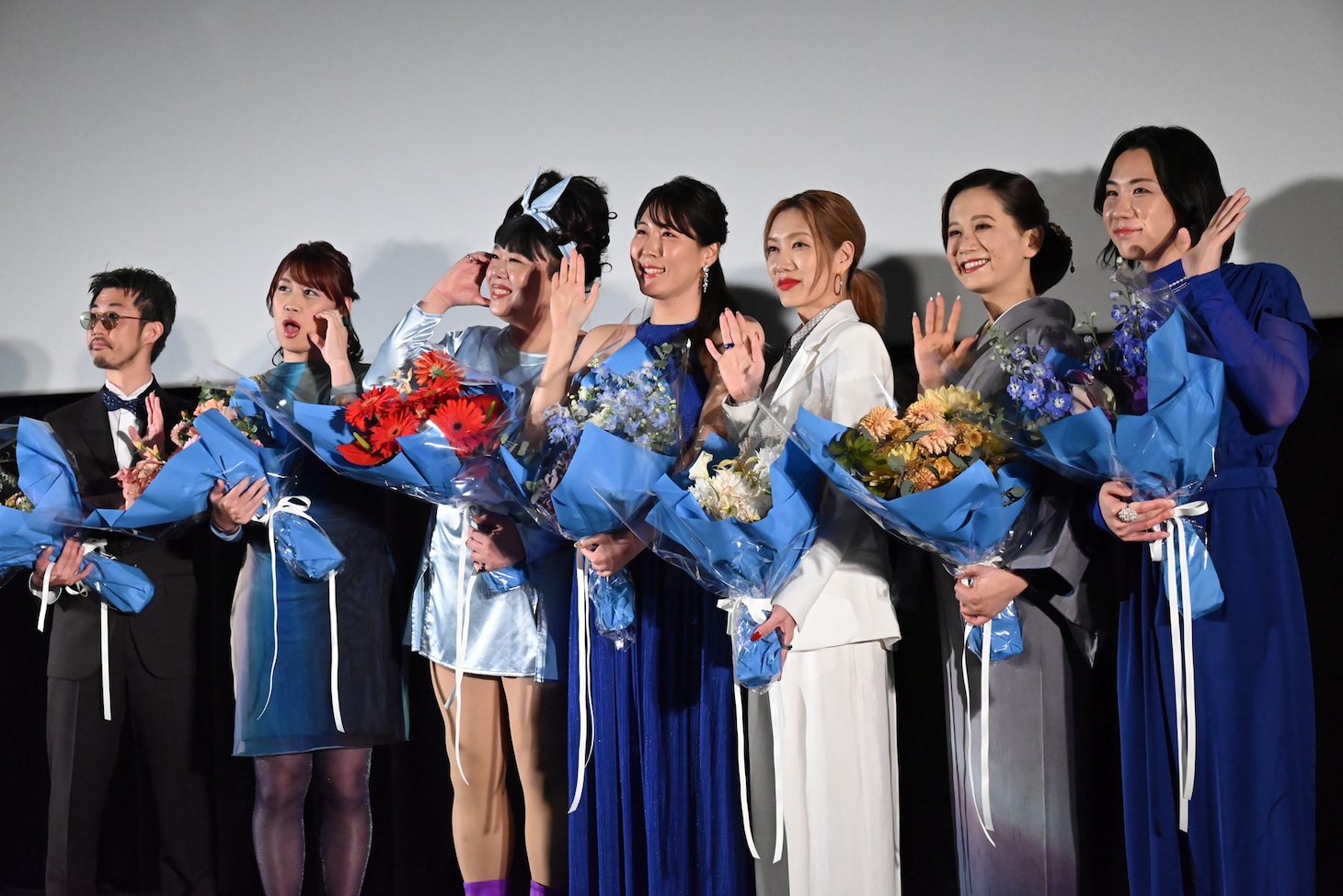 映画「ブルーボーイ事件」公開記念舞台挨拶の様子