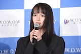 「連続ドラマＷ シャドウワーク」完成報告会に登壇した多部未華子